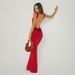 Elegant Sleeveless Bodycon Dress for Women Low-Cut Wrap Neckline Slim Fit Long Dress Elegant Women's Fashion_ecoleips.com