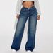 Women's Clothing Retro Blue Women's Jeans Loose Casual Straight Leg Wide Leg Trousers Spring Summer Fashion_ecoleips.com