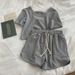 Women's Clothing Slim Fit Simple Sports Suit Women Summer Elastic Waist Shorts Tight Short Sleeve T Shirt Women Two Piece Casual Women's Clothing_ecoleips.com