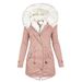 girl Girl Girl European And American Cross-Border New Style Top Parka Waist-Cinching Fleece-Lined Collar Poc Women's_ecoleips.com
