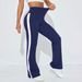 Women's Clothing High-Waisted Color-Block Yoga Flared Pants European And American Style Hip Lifting Sports Dance Fitness Women's Indoor Wear_ecoleips.com