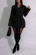 K European And American Women's Suit Jacket With Side Straps, Waist Cinching And Splicing, Long Sleeved Suit_ecoleips.com