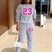 Women's Fleece Lined Sweatshirt Set Style Two Piece Crew Neck Casual Printed Suit R23_ecoleips.com
