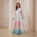 Women's Long Robe J Gradient Print Hot Fix Rhinestone Beaded Dress SW2609 Cross Border Fashion Muslim Clothing_ecoleips.com
