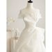 2025 New Strapless Brides, Ultra Fairy French Style, Light Luxury, High-End Feel, Wedding Dress For Petite Princesses_ecoleips.com