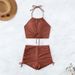 Verve 2025 New Style Strap Two-Piece Swimsuit Women's Boxer Sports Beach Bikini Swimwear_ecoleips.com