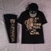 Women's Clothing New Fashion Hot Diamond Heavy Fat MM Short Sleeved Two Piece Suit_ecoleips.com