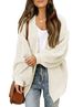 Women's Lantern Sleeves Coarse Needle Cardigans Fall And Winter New Knitted Sweaters Women's Coats Trend_ecoleips.com