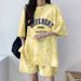Women's Trendy Summer Sportswear Set Round Neck Casual Two Piece Outfit Short Sleeved Petite Style Export_ecoleips.com