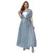Muslim Evening Abaya Dubai Women's Two-Piece Dress Set_ecoleips.com