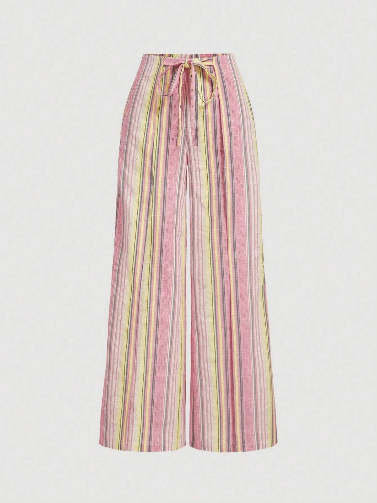 Summer/Autumn Women's Loose Striped Print Casual Trousers European American Style Clothing for Women New 2025 Fashion Trend_ecoleips.com