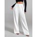 Independent Station European And American Foreign Trade Cross-Border Women's Draped High-Waisted Wide-Leg_ecoleips.com