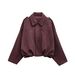 Oversized Bomber Jacket – Batwing Sleeves & Soft Suede-Like Texture (S-L) – Streetwear Zip-Up Coat For Women_ecoleips.com