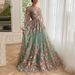 Women’s Clothing Evening Dress 2025 New Slim Long Party Floral Dress_ecoleips.com