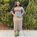 Women's Clothing casual hooded long sleeved sweatshirt denim splicing slit skirt suit_ecoleips.com