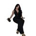 TW889 Women's Elegant Solid Color Gold Button Vest And High-Waisted Wide Leg Pants Set European And American Style Cross Border Fashion_ecoleips.com