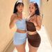 2024 New Summer Fashion Casual Off-Shoulder Slim Fit Short Skirt Set In Stock_ecoleips.com