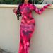 Autumn And Winter New Tie-dye Long-sleeved Slim-fit Spice Girl Dress_ecoleips.com