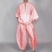 Women's Clothing Loose Casual Solid Color Pocket Half Zipper Top Flower Bud Pants Set_ecoleips.com