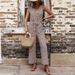 Printed fashion pants with straight tube leopard print jumpsuit_ecoleips.com