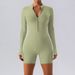 LazyZoom Fitness Naked Feel Zipper Long Sleeve Jumpsuit Women's Sports Training One-Piece Yoga Suit_ecoleips.com