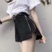 Girl Denim Shorts Women High Waist Split Thin Summer New A-line Petite Straight Loose Super Hot Pants Trendy_ecoleips.com