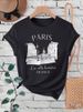 European And American Cross-border Foreign Trade Wholesale Clothing, City Letter Pattern Round Neck Plus-size_ecoleips.com