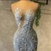Women’s Clothing new long fishtail evening dress adult ceremony host evening dress sexy V neck slim dress_ecoleips.com