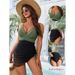 Women’s One-Piece Swimsuit – Sheer Mesh Overlay, Sexy High-Cut Design & Adjustable Straps (Quick-Dry, UPF 50+, Tummy Control)_ecoleips.com