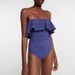 Women's stylish beach vacation one-piece swimsuit set_ecoleips.com