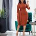C8516 New Fashion Women's With Pleats Straps, Solid Color, Bodycon, Professional OL Style, Plus Size, European And_ecoleips.com