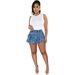 2025s CM8676 New Women's Stretch Denim Cargo Shorts With Zipper And Multiple Pockets_ecoleips.com