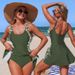 Women's 2026 Skirt Style One Piece Swimsuit Sexy Vacation Style Polyester Regular Fit for All Seasons_ecoleips.com