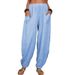Women's Loose Pure Cotton Casual Pants European American Style Harem Pants Comfortable Home Wear_ecoleips.com