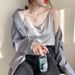 Women's Clothing Women's Satin V-Neck Camisole Top, Soft Silky Stretch Slip Tank For Layering_ecoleips.com