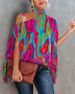 Loose Halter Neck Shawl Top Stylish Halter Neck Bat Sleeve Blouse For Women Loose Fit Pullover Tops With Skew Collar For Summer_ecoleips.com