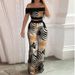 2026 European American Cross-border Two-piece Set: Short Printed Tank Top And High-waisted Wide-leg Pants, Women's_ecoleips.com