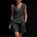 Women's Clothing Women's Linen-Blend Vest And Shorts Set: Breathable Two-Piece Outfit For Casual Style_ecoleips.com