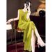 Autumn Dopamine Outfit Looks Super Nice, Tassel Dress, Striped Textured High-End Top And Skirt Set_ecoleips.com