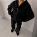 Women's Casual Hooded Sweatshirt With Pocket & Jogger Pants Set - Comfortable Streetwear Two-Piece Outfit (S/M/L/XL,)_ecoleips.com