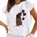 European And American Cross-border Foreign Trade Women's Fashion Urban Girl Round-neck Printed Short-sleeve T-shirt Top_ecoleips.com