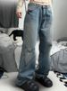 Women's Clothing Vintage Floral Print Low-Rise Wide-Leg Jeans For Women – Plus Size Comfort & Retro Style_ecoleips.com