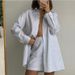 Women's Clothing Casual Striped Long Sleeved Shirt Top High Waist Loose Wide Leg Shorts Suit_ecoleips.com