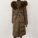 Fox Fur Large Collar Down Jacket With Hood And Long Style For Winter, Slim Waist And Knee Length Thickened Women's Coat_ecoleips.com