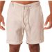 Men's Solid Color Sports Running Fitness Shorts Casual Cotton Linen Lace Up Sportswear_ecoleips.com