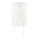 Women's Clothing Temperament White Sleeveless Shirt Women Design Lace Up V Neck Vest Top_ecoleips.com