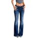 Cross-Border New American Retro Hot Girl Flared Pants Versatile Stretch Slim Fit Slimming Jeans For Women_ecoleips.com