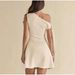 Elegant Off-Shoulder Tie-Detail Knitted Dress - Sexy A-Line Mini Dress With Sleeveless Design For Women_ecoleips.com