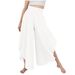 Aria Basics Cross-border European And American Solid Color Elegant Commuting Slightly Flared High-Waisted Loose_ecoleips.com