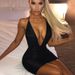 2026 Spring Women's Fashion Cross-Border European And American Style V-Neck Strap Sexy Dress With Hollow Design_ecoleips.com